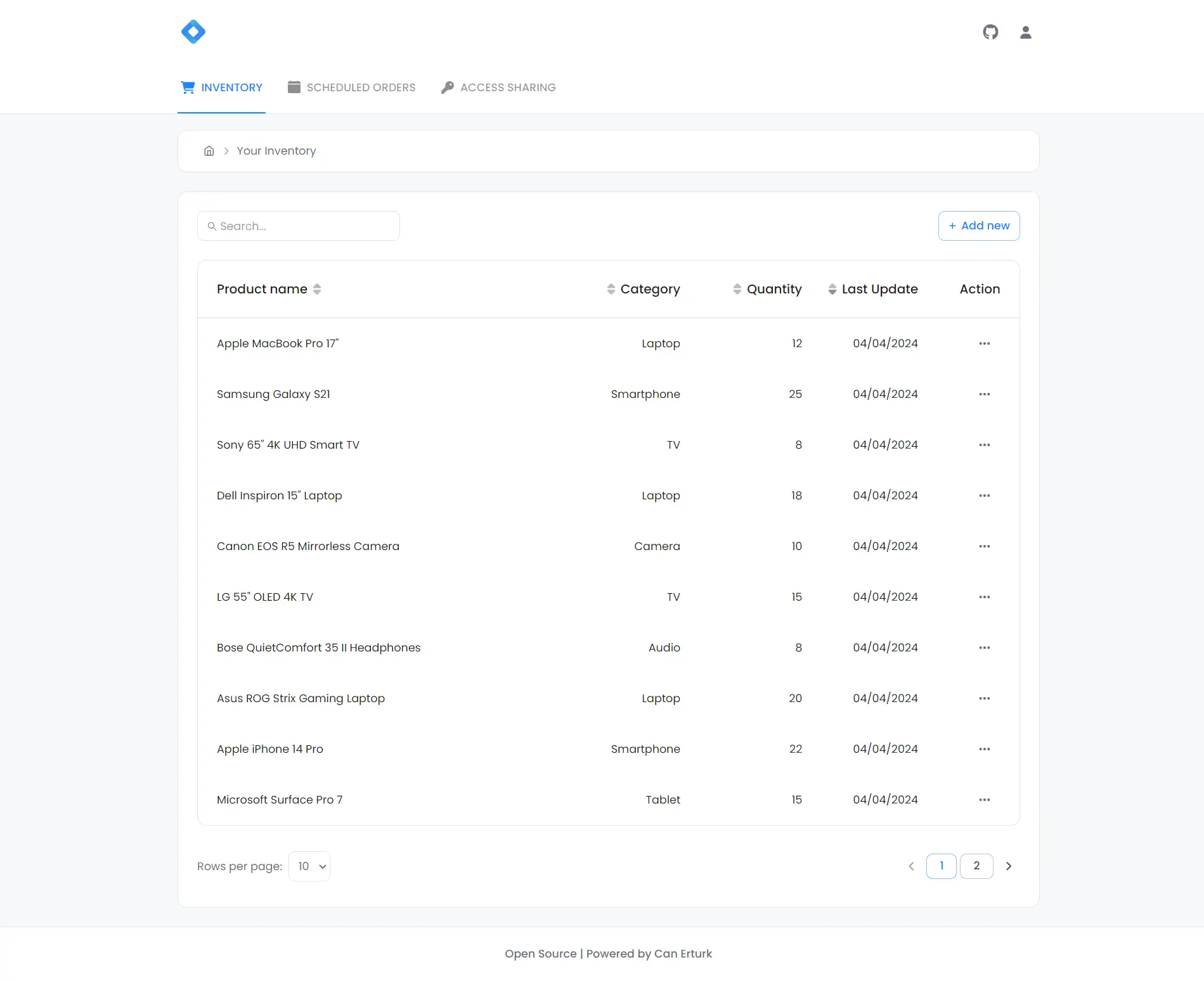 MERN inventory management system project thumbnail.